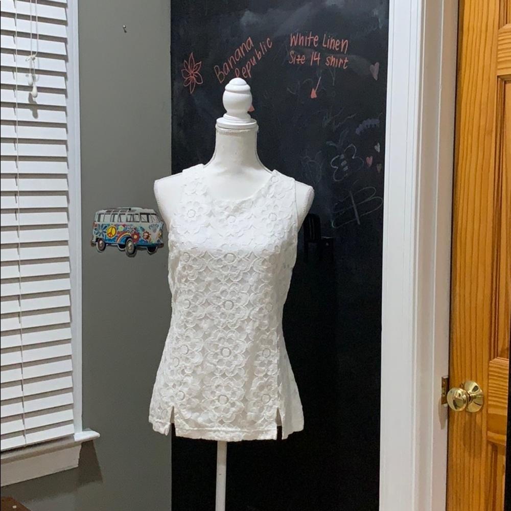 White dressy shirt from Banana Republic